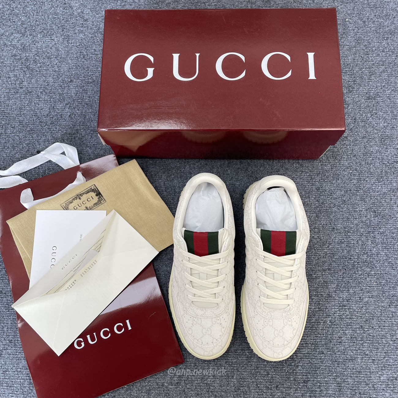 Gucci Re Web Gg Supreme Canvas Beige White 816818 Fad7v 9055 (4) - newkick.app